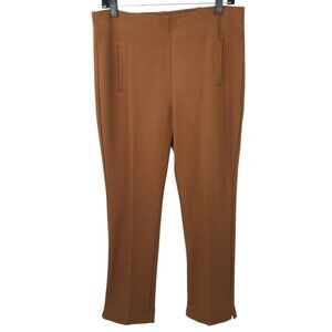 Chicos Pull On Pants Womens Size 1 Short US M/8 Stretch Slash Pockets Mid Rise